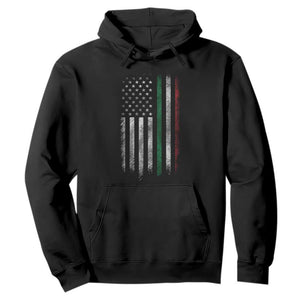 Italian American Flag Hoodie Retro Italy Flag Italian Family TS10 Black Print Your Wear