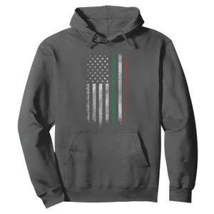 Italian American Flag Hoodie Retro Italy Flag Italian Family TS10 Dark Heather Print Your Wear