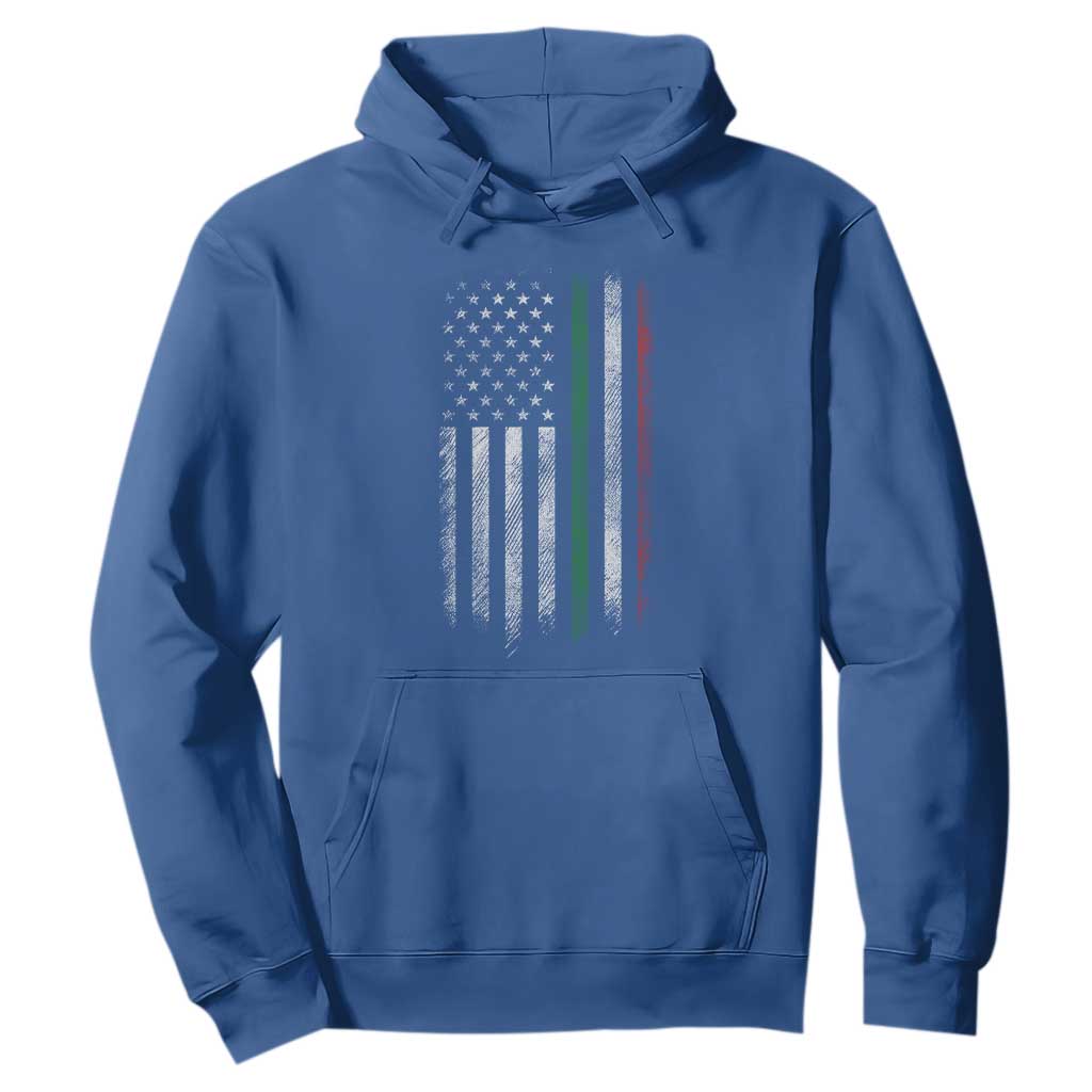 Italian American Flag Hoodie Retro Italy Flag Italian Family TS10 Royal Blue Print Your Wear