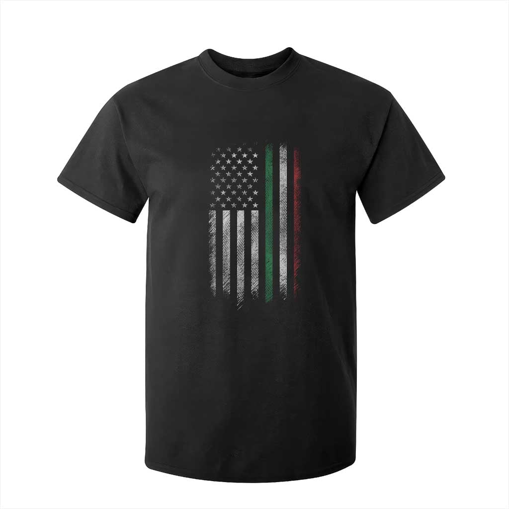Italian American Flag T Shirt For Kid Retro Italy Flag Italian Family TS10 Black Print Your Wear