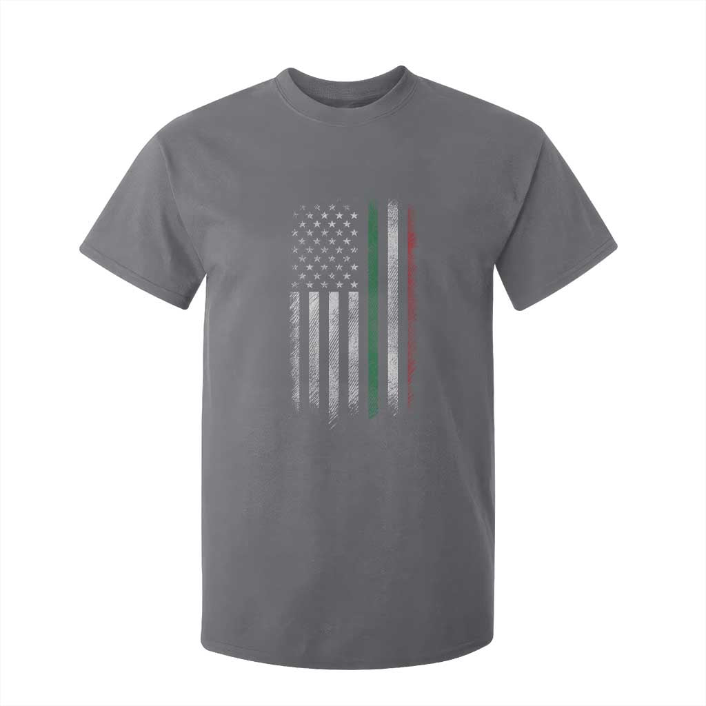 Italian American Flag T Shirt For Kid Retro Italy Flag Italian Family TS10 Charcoal Print Your Wear