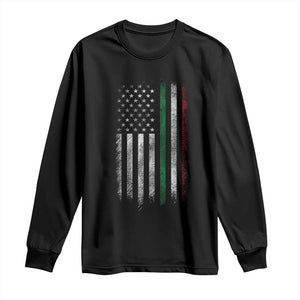 Italian American Flag Long Sleeve Shirt Retro Italy Flag Italian Family TS10 Black Print Your Wear