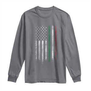 Italian American Flag Long Sleeve Shirt Retro Italy Flag Italian Family TS10 Charcoal Print Your Wear