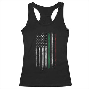Italian American Flag Racerback Tank Top Retro Italy Flag Italian Family TS10 Black Print Your Wear