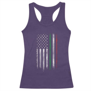 Italian American Flag Racerback Tank Top Retro Italy Flag Italian Family TS10 Purple Print Your Wear