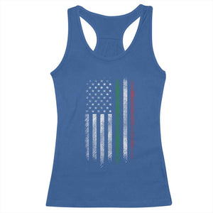 Italian American Flag Racerback Tank Top Retro Italy Flag Italian Family TS10 Royal Blue Print Your Wear