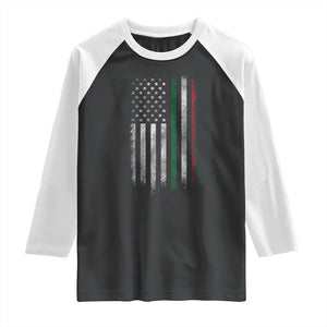 Italian American Flag Raglan Shirt Retro Italy Flag Italian Family TS10 Black White Print Your Wear