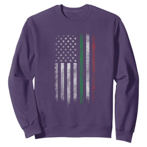 Italian American Flag Sweatshirt Retro Italy Flag Italian Family TS10 Purple Print Your Wear