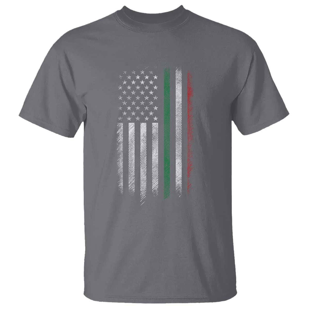 Italian American Flag T Shirt Retro Italy Flag Italian Family TS10 Charcoal Print Your Wear