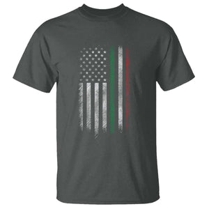 Italian American Flag T Shirt Retro Italy Flag Italian Family TS10 Dark Heather Print Your Wear