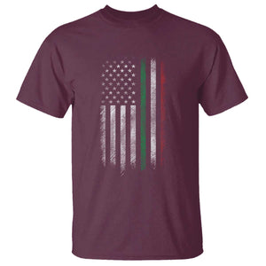 Italian American Flag T Shirt Retro Italy Flag Italian Family TS10 Maroon Print Your Wear