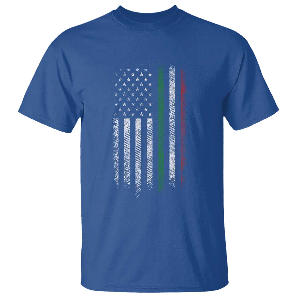 Italian American Flag T Shirt Retro Italy Flag Italian Family TS10 Royal Blue Print Your Wear