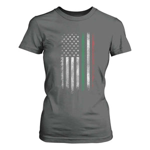 Italian American Flag T Shirt For Women Retro Italy Flag Italian Family TS10 Dark Heather Print Your Wear