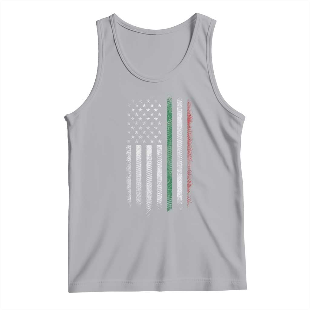 Italian American Flag Tank Top Retro Italy Flag Italian Family TS10 Athletic Heather Print Your Wear