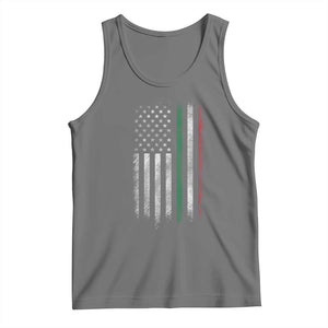 Italian American Flag Tank Top Retro Italy Flag Italian Family TS10 Black Heather Print Your Wear