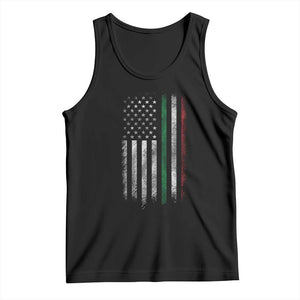 Italian American Flag Tank Top Retro Italy Flag Italian Family TS10 Black Print Your Wear