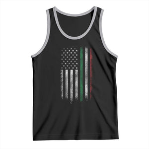 Italian American Flag Tank Top Retro Italy Flag Italian Family TS10 Black Athletic Heather Print Your Wear