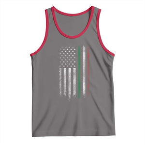 Italian American Flag Tank Top Retro Italy Flag Italian Family TS10 Deep Heather Red Print Your Wear