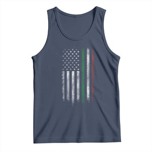 Italian American Flag Tank Top Retro Italy Flag Italian Family TS10 Navy Print Your Wear