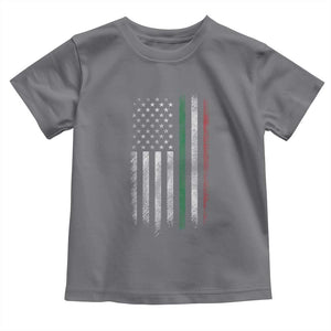 Italian American Flag Toddler T Shirt Retro Italy Flag Italian Family TS10 Charcoal Print Your Wear