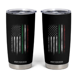 Italian American Flag Tumbler Cup Retro Italy Flag Italian Family TS10 Black Print Your Wear