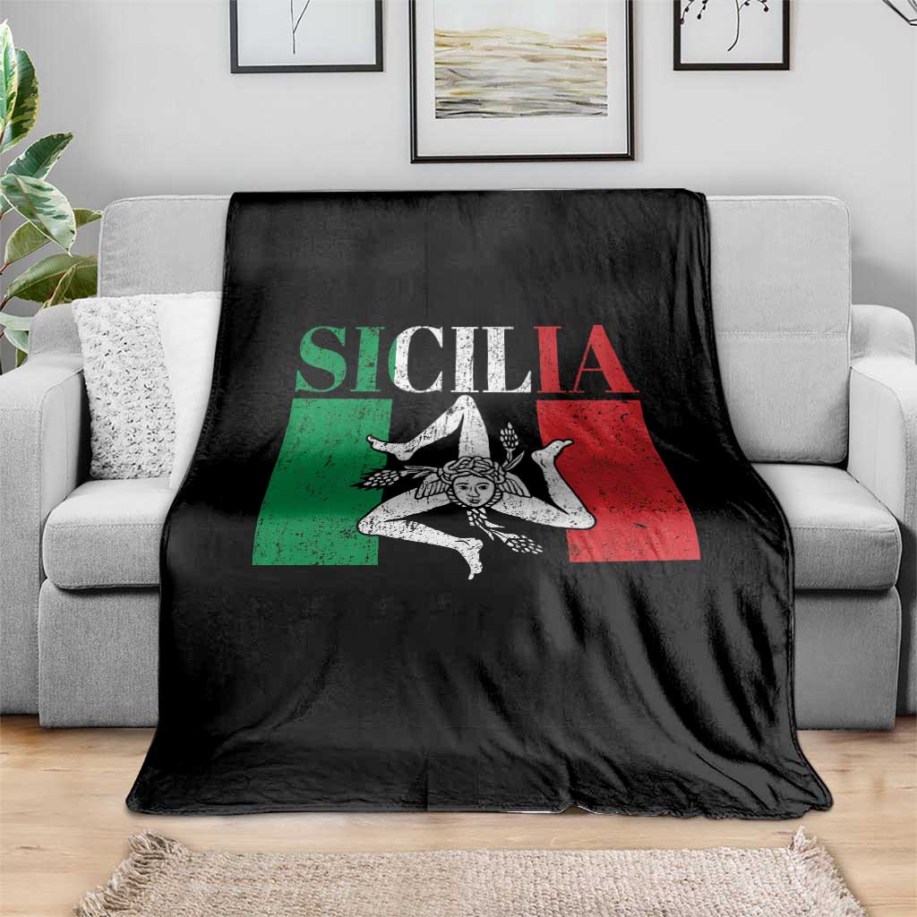 Italian Flag Throw Blanket Pisa Tower Colosseum Classic Scooter Retro TS10 Print Your Wear