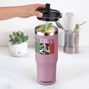 Italian Flag Flip Straw Tumbler Pisa Tower Colosseum Classic Scooter Retro TS10 One Size: 30 oz Light Pink Print Your Wear