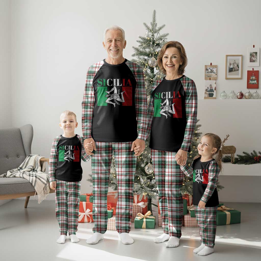 Italian Flag Plaid Pajama Set Pisa Tower Colosseum Classic Scooter Retro TS10 Christmas Plaid Print Your Wear