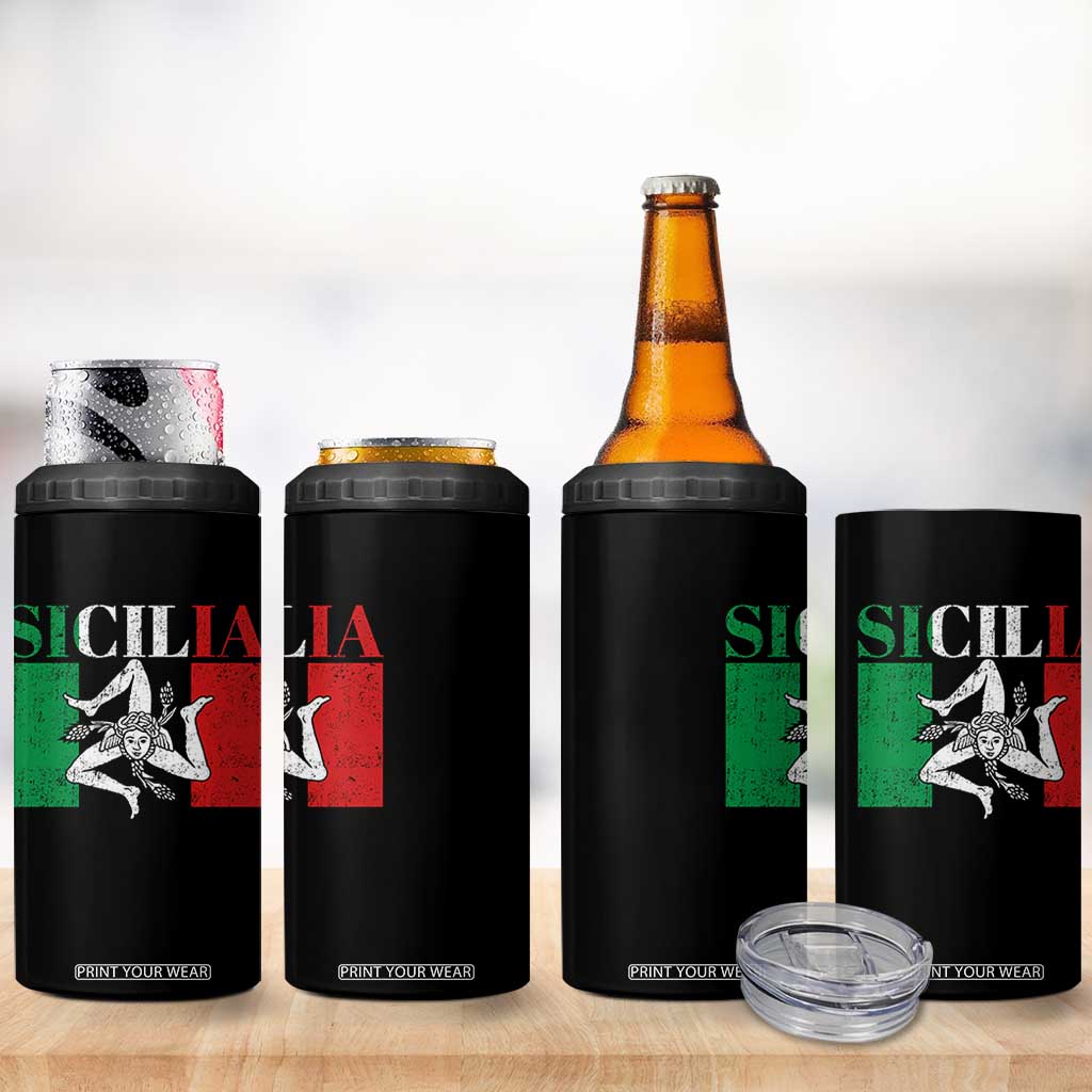 Italian Flag 4 in 1 Can Cooler Tumbler Pisa Tower Colosseum Classic Scooter Retro TS10 Print Your Wear