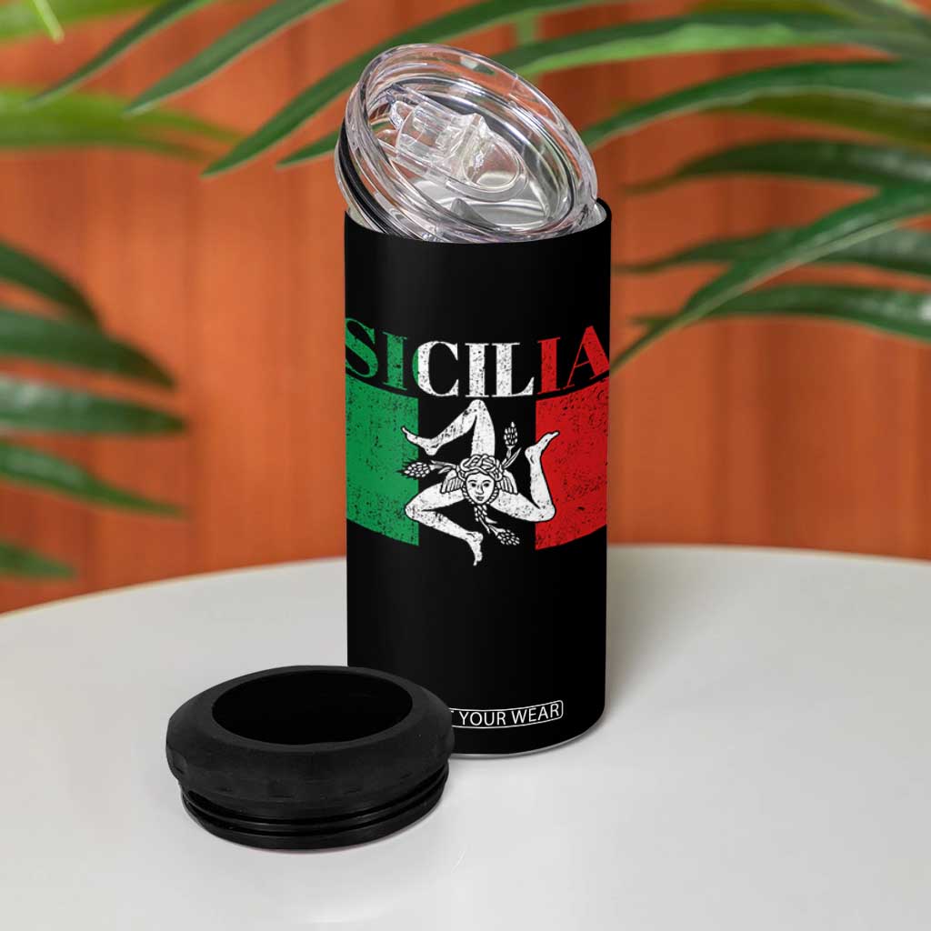 Italian Flag 4 in 1 Can Cooler Tumbler Pisa Tower Colosseum Classic Scooter Retro TS10 Print Your Wear