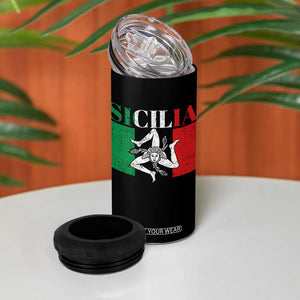 Italian Flag 4 in 1 Can Cooler Tumbler Pisa Tower Colosseum Classic Scooter Retro TS10 Print Your Wear