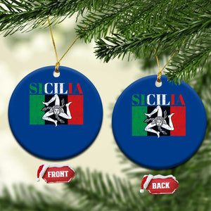 Italian Flag Ceramic Ornament Pisa Tower Colosseum Classic Scooter Retro TS10 1pc Blue Print Your Wear