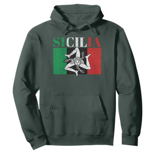 Italian Flag Hoodie Pisa Tower Colosseum Classic Scooter Retro TS10 Dark Forest Green Print Your Wear