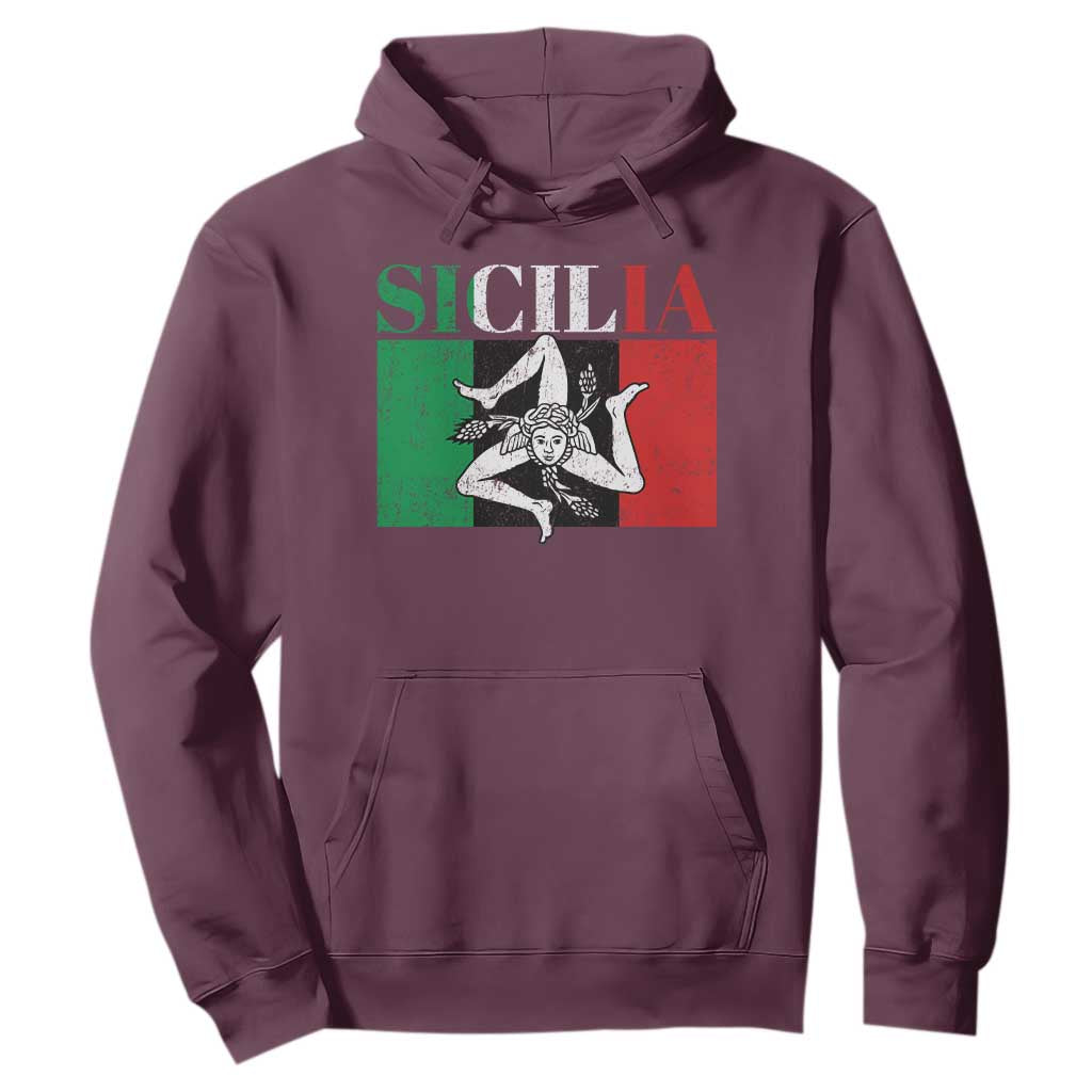Italian Flag Hoodie Pisa Tower Colosseum Classic Scooter Retro TS10 Maroon Print Your Wear