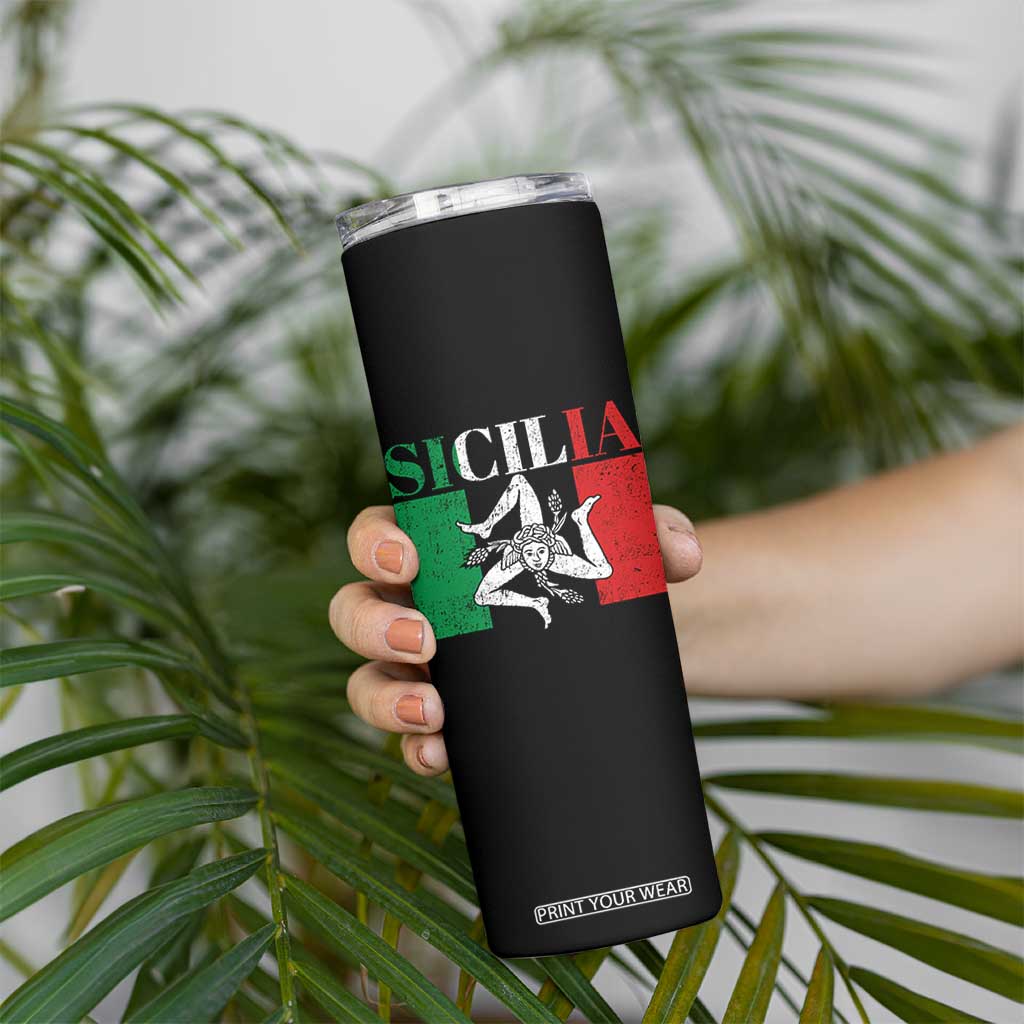 Italian Flag Skinny Tumbler Pisa Tower Colosseum Classic Scooter Retro TS10 Print Your Wear