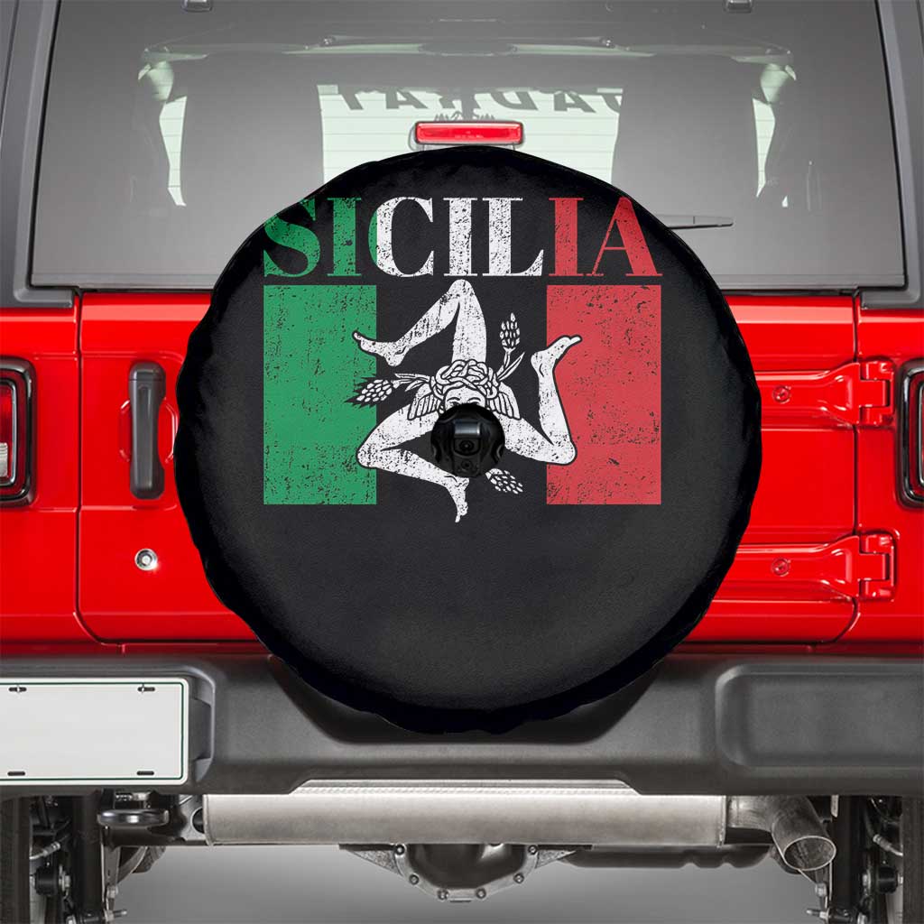 Italian Flag Spare Tire Cover Pisa Tower Colosseum Classic Scooter Retro TS10 Black Print Your Wear