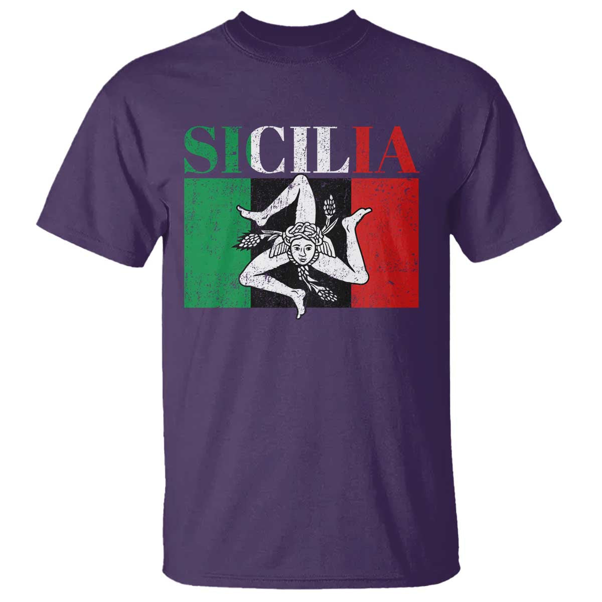 Italian Flag T Shirt Pisa Tower Colosseum Classic Scooter Retro TS10 Purple Print Your Wear