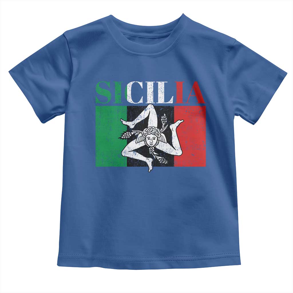 Italian Flag Toddler T Shirt Pisa Tower Colosseum Classic Scooter Retro TS10 Royal Blue Print Your Wear