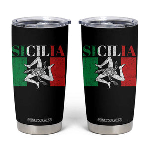 Italian Flag Tumbler Cup Pisa Tower Colosseum Classic Scooter Retro TS10 Black Print Your Wear