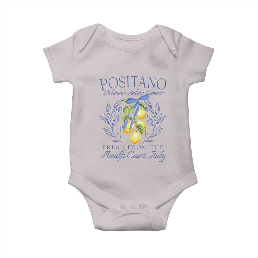 Positano Italy Baby Onesie Amalfi Coast Italian Lemons Town Italy Vacation TS10 Ice Gray Print Your Wear
