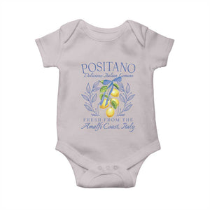 Positano Italy Baby Onesie Amalfi Coast Italian Lemons Town Italy Vacation TS10 Ice Gray Print Your Wear