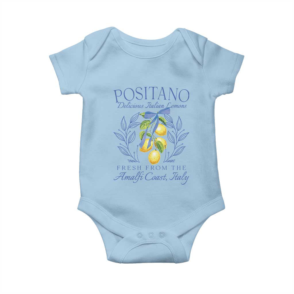 Positano Italy Baby Onesie Amalfi Coast Italian Lemons Town Italy Vacation TS10 Light Blue Print Your Wear