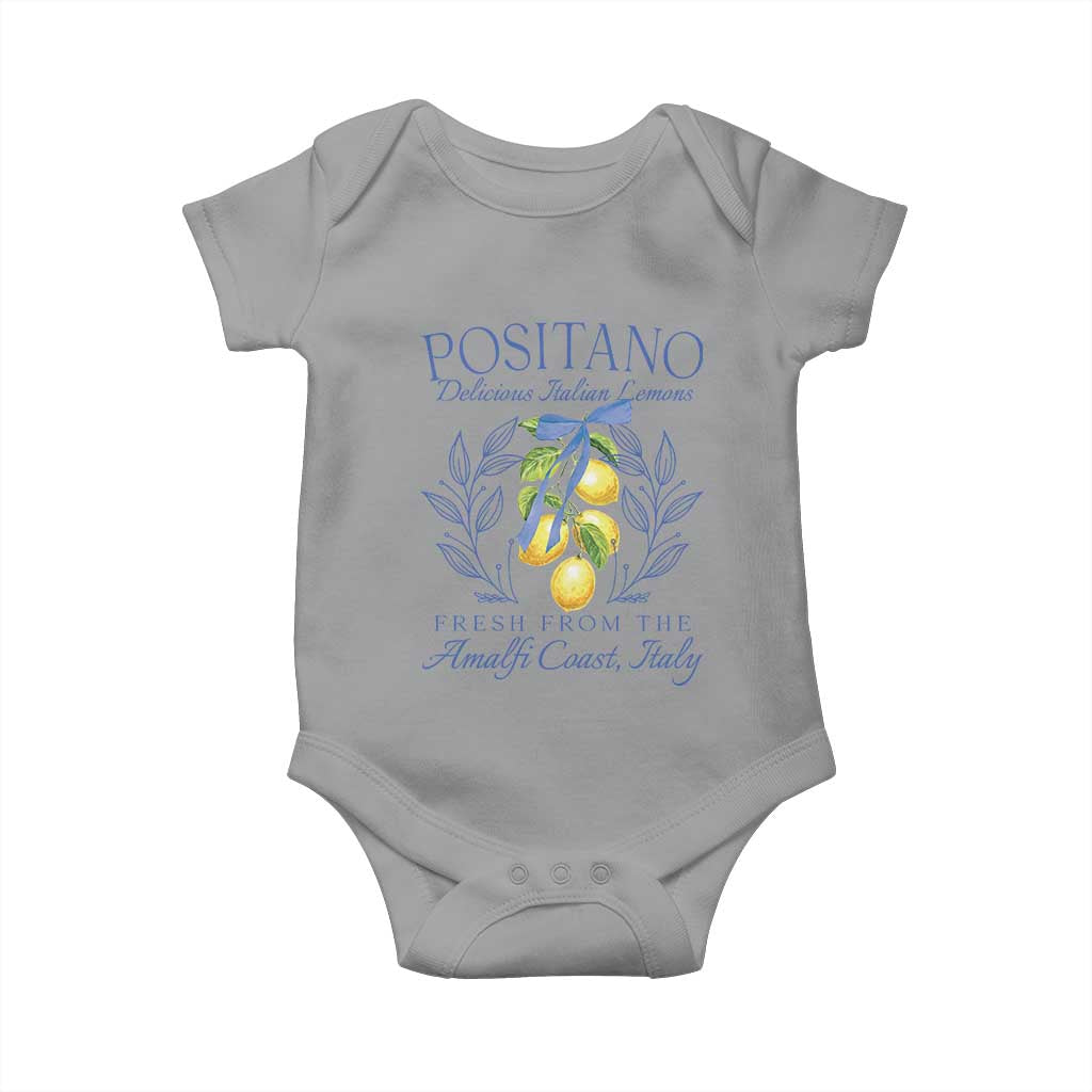 Positano Italy Baby Onesie Amalfi Coast Italian Lemons Town Italy Vacation TS10 Sport Gray Print Your Wear
