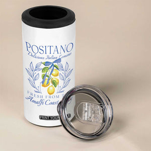 Positano Italy 4 in 1 Can Cooler Tumbler Amalfi Coast Italian Lemons Town Italy Vacation TS10 Print Your Wear