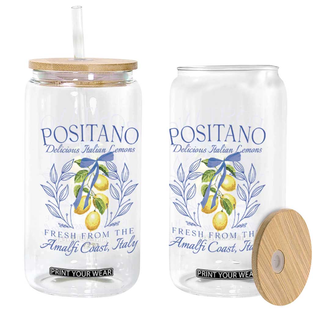 Positano Italy Glass Can Amalfi Coast Italian Lemons Town Italy Vacation TS10 Print Your Wear