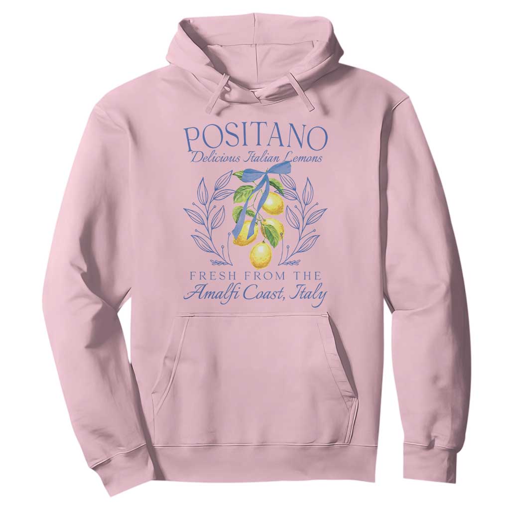 Positano Italy Hoodie Amalfi Coast Italian Lemons Town Italy Vacation TS10 Light Pink Print Your Wear