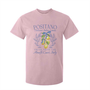 Positano Italy T Shirt For Kid Amalfi Coast Italian Lemons Town Italy Vacation TS10 Light Pink Print Your Wear