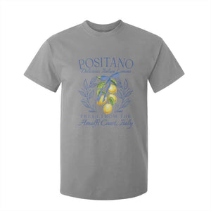 Positano Italy T Shirt For Kid Amalfi Coast Italian Lemons Town Italy Vacation TS10 Sport Gray Print Your Wear