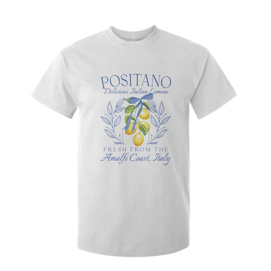 Positano Italy T Shirt For Kid Amalfi Coast Italian Lemons Town Italy Vacation TS10 White Print Your Wear