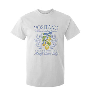 Positano Italy T Shirt For Kid Amalfi Coast Italian Lemons Town Italy Vacation TS10 White Print Your Wear